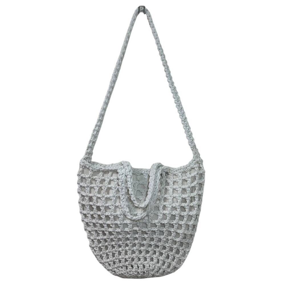 Madewell Women's 'The Crocheted Shoulder Bag' Cross-Body, Knit, White, One-Size - Picture 2 of 15
